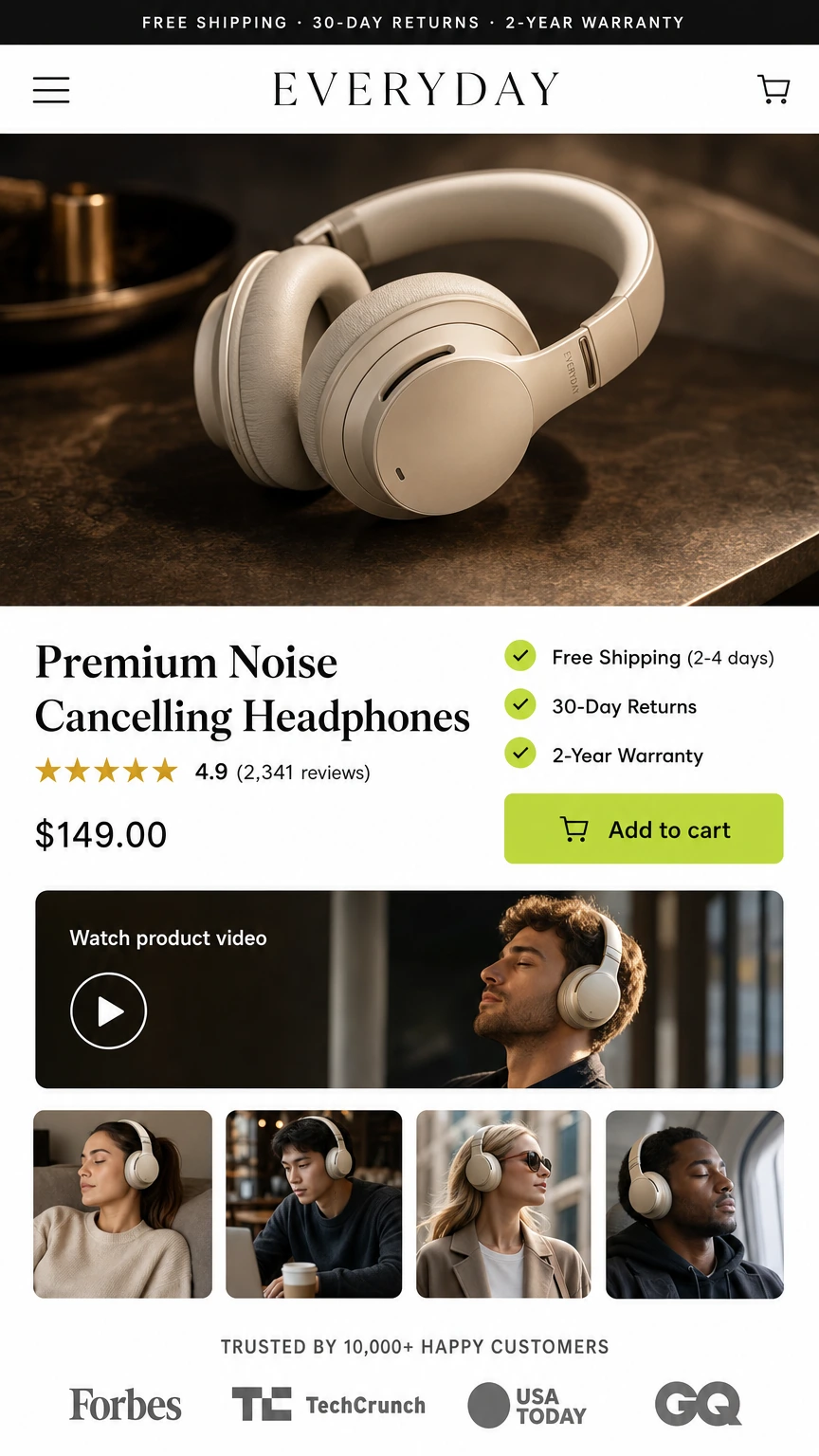 After - Darwiny-optimized product page
